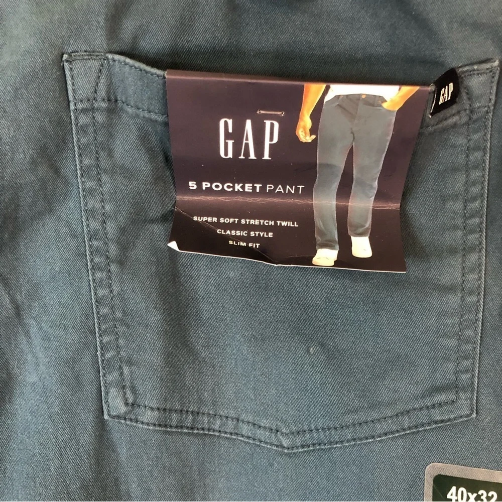 New Gap Men's Super Soft Stretch Twill 5 Pocket Pant 40‎ X 32